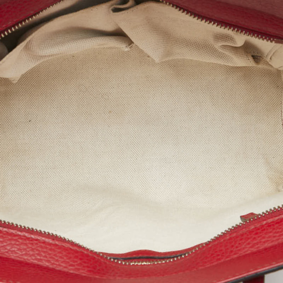 GUCCI Red Leather Shoulder Bag - Picture 5 of 7